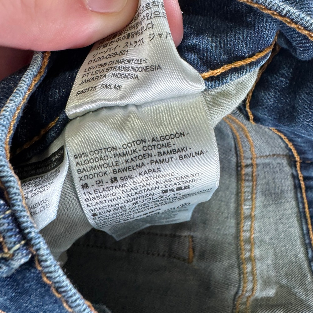 Men's Size 34x32 Levi 505 Regular Fit Denim Blue Jeans Medium Wash Clean - Picture 6 of 11